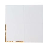 50 Pack | 2 Ply Soft White With Gold Foil Edge Dinner Paper Napkins