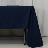 60"x126" Fire Retardant Navy Blue Tablecloth Premium Polyester Rectangular Table Cover