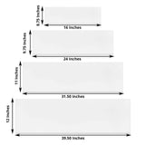 Set of 4 | White Acrylic DIY Sign Board Plexiglass Sheets, Rectangular Side Plates