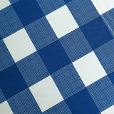 5 Pack Navy Blue Checkered Rectangle Plastic Table Covers, 54x108inch PVC Waterproof Disposable