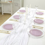 10 Pack Lavender Lilac Plastic Dessert Salad Plates, Disposable Tableware Round