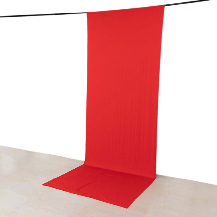 Red 4-Way Stretch Spandex Photography Backdrop Curtain with Rod Pockets, Drapery Panel