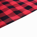 5 Pack | Black/Red Buffalo Plaid Cloth Dinner Napkins, Gingham Style | 15x15Inch