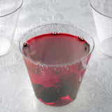 12 Pack | 9oz Silver Glittered Plastic Cups, Disposable Party Glasses