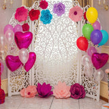 2 Pack | 15inch 4D Metallic Red Heart Mylar Foil Helium or Air Balloons