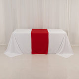 Red Wide Polyester Table Runner - 24x72inch