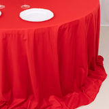 Red Premium Scuba Wrinkle Free Round Tablecloth, Seamless Scuba Polyester Tablecloth