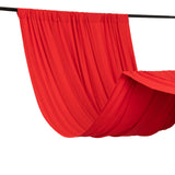 Red 4-Way Stretch Spandex Photography Backdrop Curtain with Rod Pockets, Drapery Panel