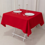 Red Cotton Blend Square Tablecloth 54x54inch