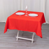 54"x54" Red Premium Polyester Square Tablecloth - 220GSM