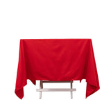 70" Red Premium Scuba Wrinkle Free Square Tablecloth, Scuba Polyester Tablecloth