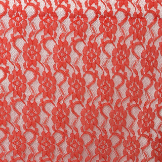 Enhance Your Table Decor with the Red Floral Lace Table Runner