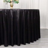 120inch Shiny Black Round Polyester Tablecloth With Shimmer Sequin Dots