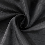 132inch Black Accordion Crinkle Taffeta Seamless Round Tablecloth#whtbkgd