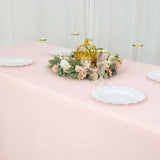 90x132inch Blush Rose Gold 200 GSM Seamless Premium Polyester Rectangular Tablecloth