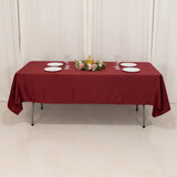 60"x102" Burgundy Lamour Satin Rectangle Tablecloth