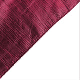 132inch Burgundy Accordion Crinkle Taffeta Seamless Round Tablecloth