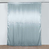 8ftx10ft Dusty Blue Satin Formal Event Backdrop Drape, Window Curtain Panel