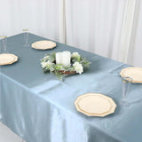 60"x102" Dusty Blue Smooth Satin Rectangular Tablecloth