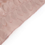 120inch Dusty Rose 3D Leaf Petal Taffeta Fabric Round Tablecloth