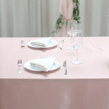 90x132Inch Dusty Rose Satin Seamless Rectangular Tablecloth