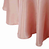 108" Dusty Rose Satin Round Tablecloth