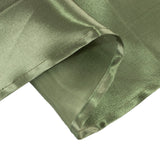 Dusty Sage Green Seamless Satin Round Tablecloth for 6 Foot Table With Floor-Length Drop