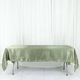 60"x102" Dusty Sage Green Smooth Satin Rectangular Tablecloth