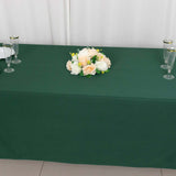 60"x102" Hunter Emerald Green Premium Scuba Wrinkle Free Rectangular Tablecloth, Scuba