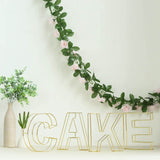 8" Tall | Gold Wedding Centerpiece | Freestanding 3D Decorative Wire Letter | U