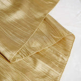 90inch x 90inch Accordion Crinkle Taffeta Table Overlay - Gold