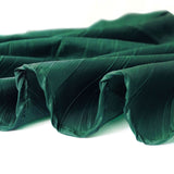 72x72Inch Hunter Emerald Green Accordion Crinkle Taffeta Table Overlay, Square Tablecloth Topper