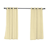 2 Pack | Handmade Ivory Faux Linen Curtains 52x64inches Curtain Panels With Chrome Grommets