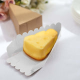 10 Pack | 5x3inch Natural / White Single Slice Paper Cake Boxes, Triangular Pie Slice Dessert Box