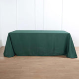 90x132 Hunter Emerald Green Polyester Rectangular Tablecloth