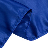 72x72inch Royal Blue Lamour Satin Table Overlay, Square Tablecloth Topper