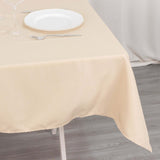 54"x54" Beige Premium Polyester Square Tablecloth - 220GSM