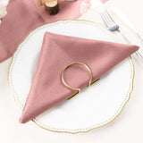 5 Pack | Dusty Rose Seamless Cloth Dinner Napkins, Reusable Linen | 20inchx20inch