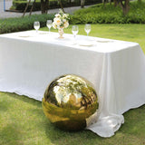 20inch Gold Stainless Steel Shiny Mirror Gazing Ball, Reflective Hollow Garden Globe Sphere