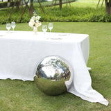 20inch Silver Stainless Steel Shiny Mirror Gazing Ball, Hollow Garden Globe Sphere