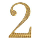 4inch Gold Decorative Rhinestone Number Stickers DIY Crafts - 2#whtbkgd