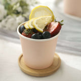 Blush 10oz Eco-Friendly Paper Dessert Cups, Disposable Ice Cream Yogurt Bowls - 300 GSM