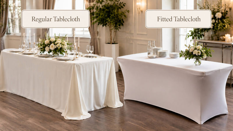 Regular Vs Fitted Tablecloth Visual Comparison