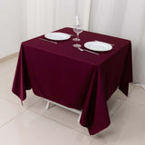 70" Burgundy Premium Scuba Wrinkle Free Square Tablecloth, Scuba Polyester Tablecloth