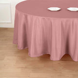 108" Dusty Rose Polyester Round Tablecloth