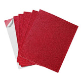 10 Pack | Burgundy Self-Adhesive Glitter DIY Craft Foam Sheets - 12x10inch