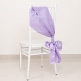 5 Pack Lavender Lilac Lamour Satin Chair Sashes, Chair Bows - 6x106inch