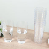 12 Pack Clear Plastic Cups Drinking Tumblers, 17oz Disposable Party Cups - 5.5inch