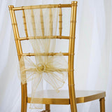 5pc x Chair Sash Organza - Champagne