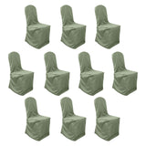 10 Pack Dusty Sage Green Polyester Banquet Chair Cover